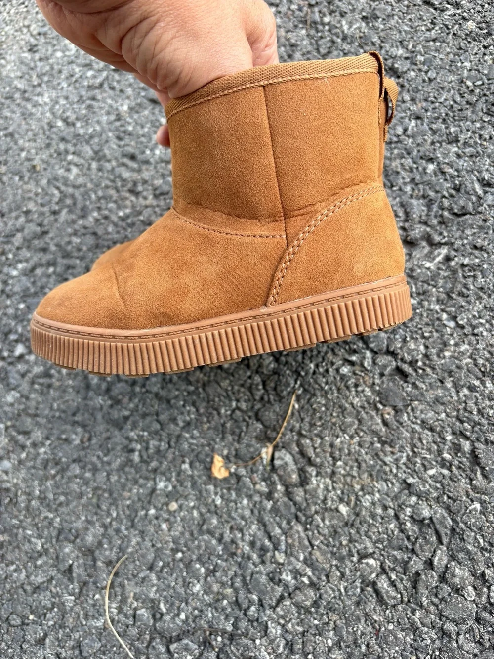 Cat & Jack Kids Tan Suede-Look zipper Boots